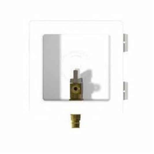 Ice Maker Box With Copper Sweat Valves, 1/2 in, C x 1/4 in Comp, Plastic, White