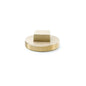 Raised Head Cleanout Plug, 4 in, Brass