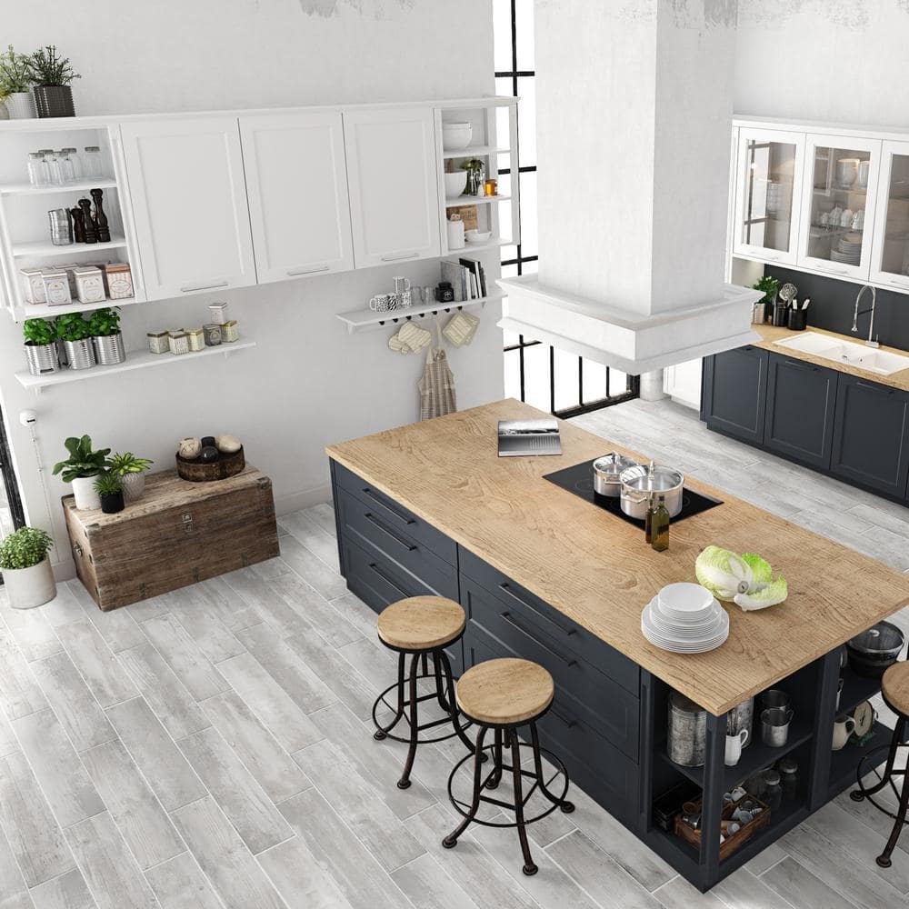 Alaskan Powder Light Gray 8 in. x 36 in. Matte Porcelain Floor and Wall Tile (13.6 sq. ft./Case)