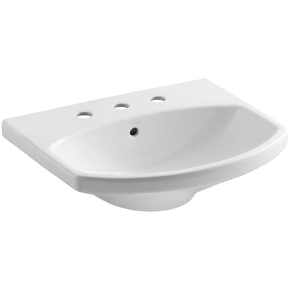 Cimarron 21" Pedestal Bathroom Sink with 3 Holes Drilled and Overflow