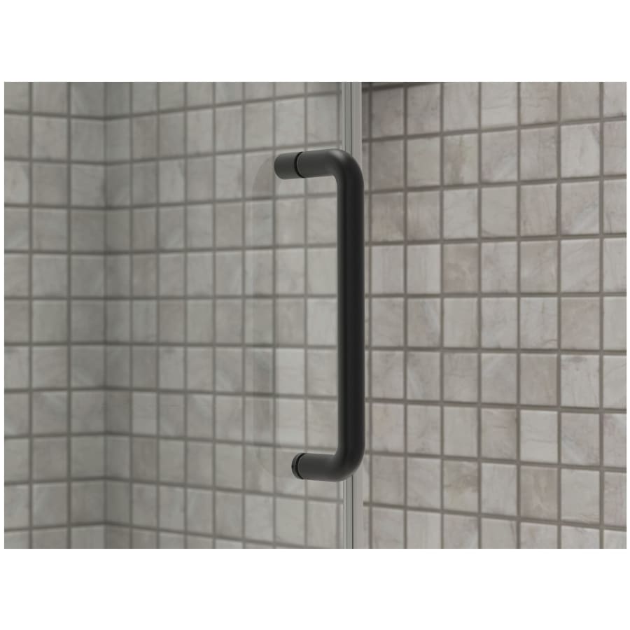 Elate 70-1/2" High x 53-5/8" Wide Sliding Framed Shower Door with Clear Decorative Grid Glass