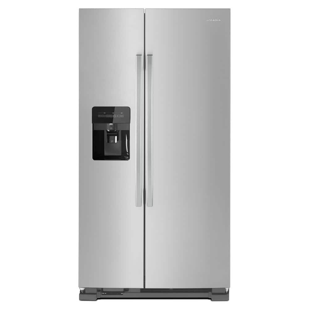 33" Width 21.4 cu. ft. Side by Side Refrigerator in Stainless Steel