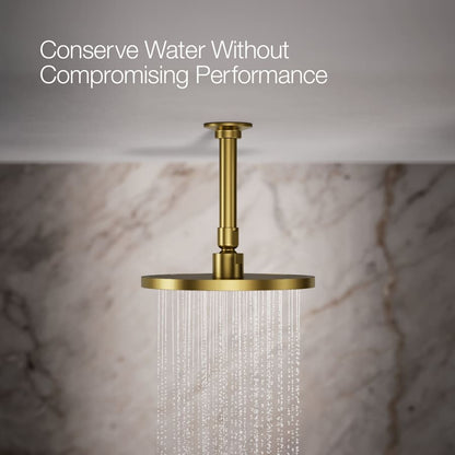 Contemporary Round 8" Single Function 2.5 GPM Rainhead with MasterClean Sprayface and Katalyst Air-Induction Technology