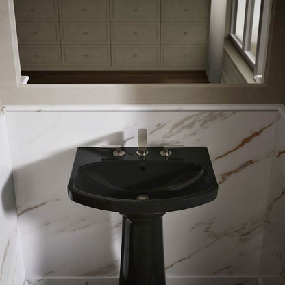 Cimarron 21" Pedestal Bathroom Sink with 3 Holes Drilled and Overflow