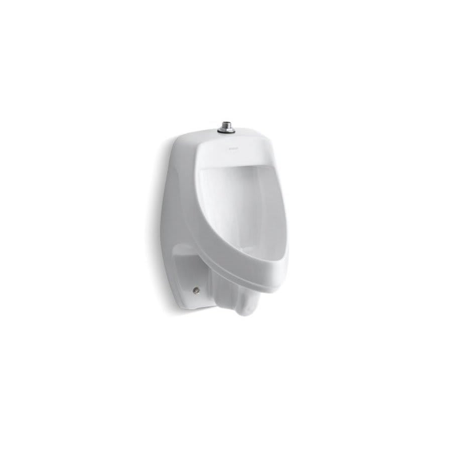 Dexter™ Flat Back Urinal, ADA, Top Spud, 0.5/1 gpf, White
