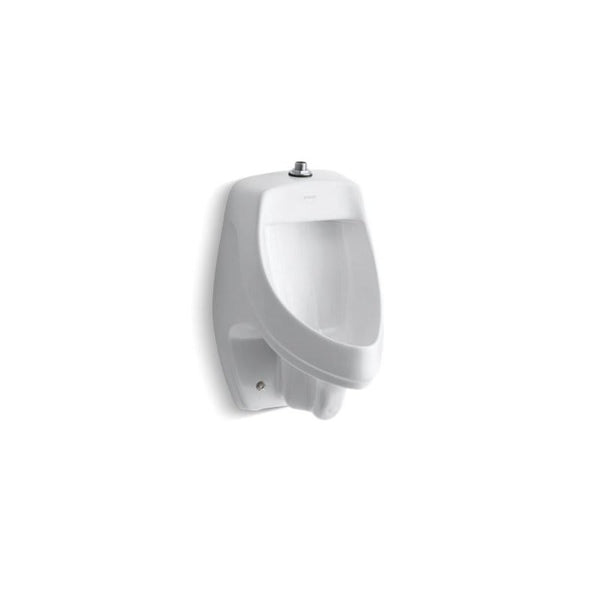 Dexter™ Flat Back Urinal, ADA, Top Spud, 0.5/1 gpf, White