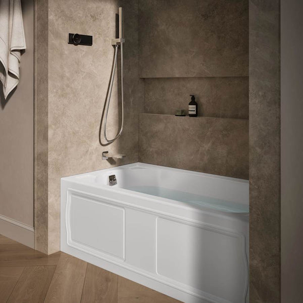Devonshire Collection 60" Three Wall Alcove Soaking Bath Tub with Left Hand Drain