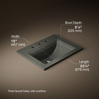 Memoirs Stately 17" Drop In Bathroom Sink with 3 Holes Drilled and Overflow