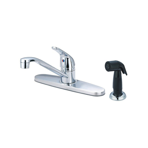 Elite Kitchen Faucet, Deck Mount, ADA, 1 Lever Handle, 4-Hole, Polished Chrome