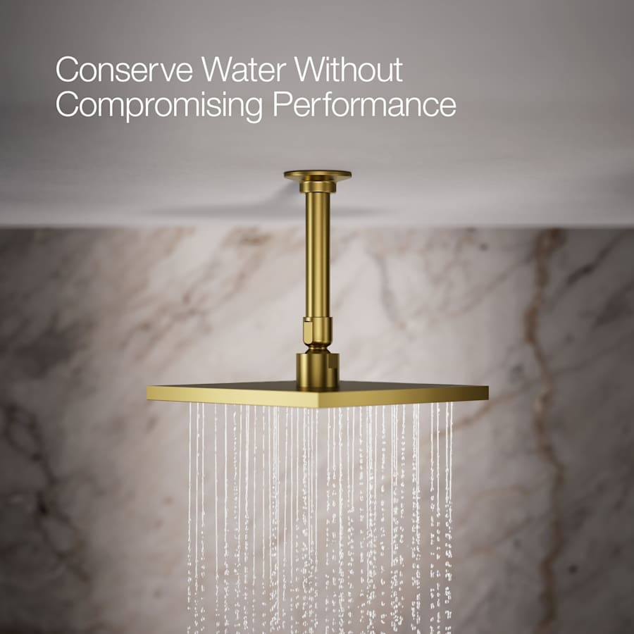 Contemporary Square 8" Single Function 2.5 GPM Rainhead with MasterClean Sprayface and Katalyst Air-Induction Technology