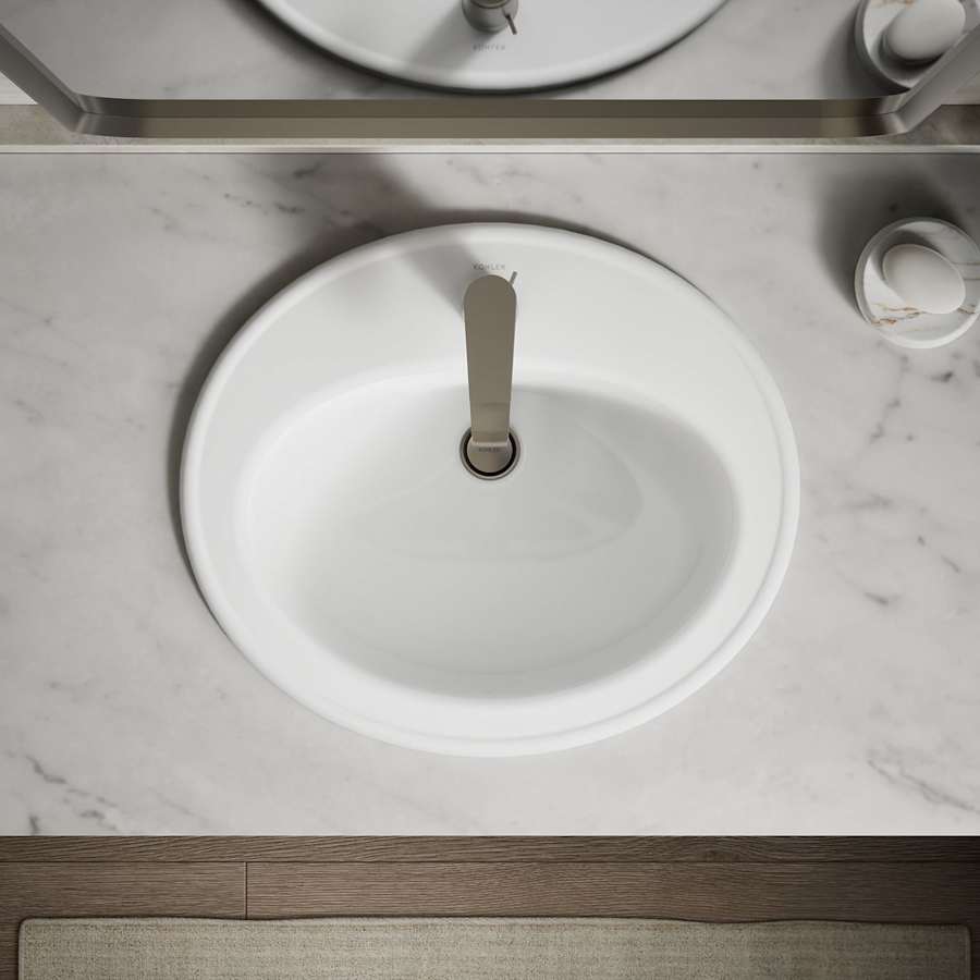 Pennington 20-1/4" Drop In Bathroom Sink with 1 Hole Drilled and Overflow