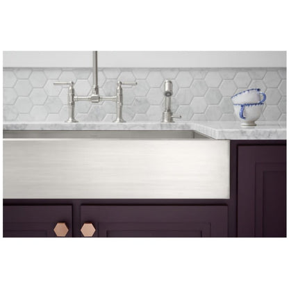 Vault 35-1/2" Single Basin Under-Mount 18-Gauge Stainless Steel Kitchen Sink with Self Trimming