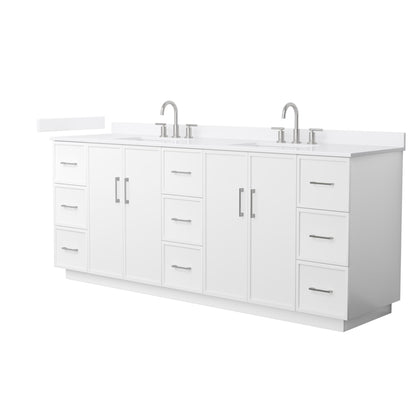 Elan Double Bathroom Vanity with Toe Kick - 84W x 35H x 22D