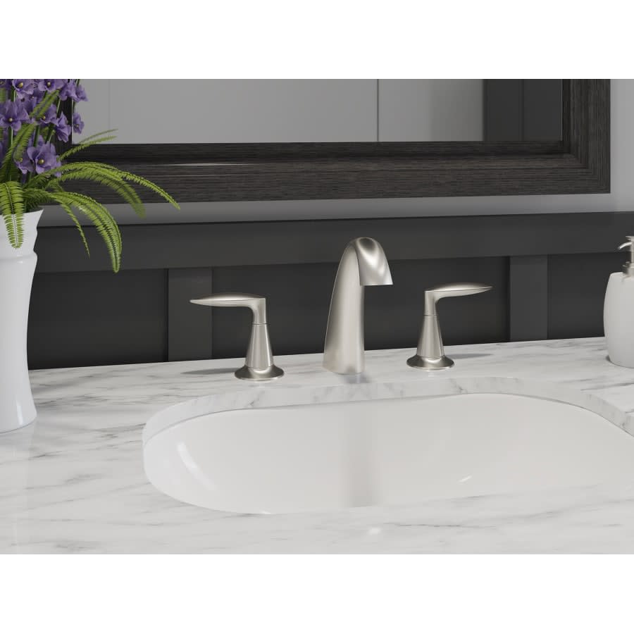 Alteo Widespread Bathroom Faucet with Ultra-Glide Valve Technology - Free Metal Pop-Up Drain Assembly with purchase