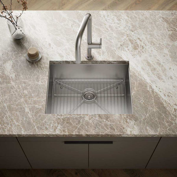 Vault 25" Single Basin Top-Mount/Under-Mount 18-Gauge Stainless Steel Kitchen Sink with SilentShield