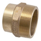 DWV Male Adapter, 1-1/2 in, Fitting x MNPT, Cast Copper