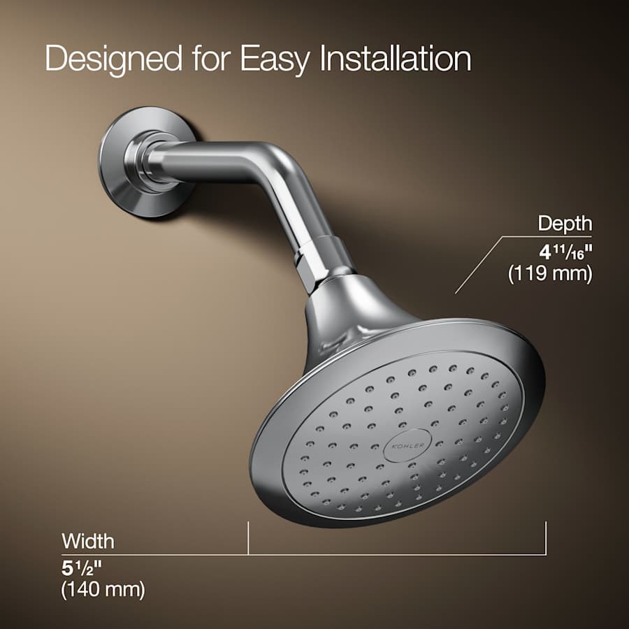 Forte 2.5 GPM Single Function Shower Head with Katalyst Air-induction Technology