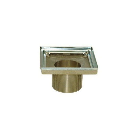 Shower Drain Throat, For Use With 2 in IPS Drain Body, 4 in, Solid Brass/Stainless Steel