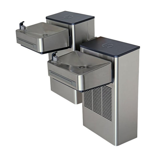 Wall-Mounted Elec Bi-Level Cooler ADA Stainless Steel With Filter