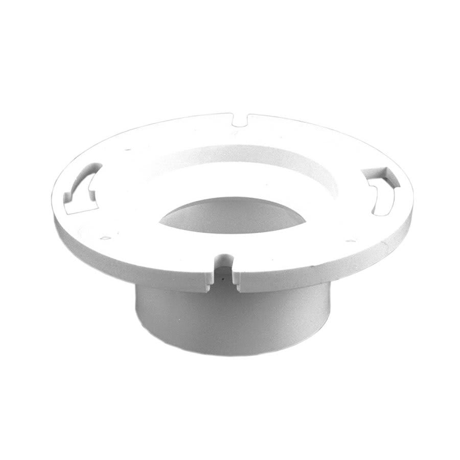 Low Profile Closet Flange, 4 x 3 in, Hub, PVC, SCH 40/STD