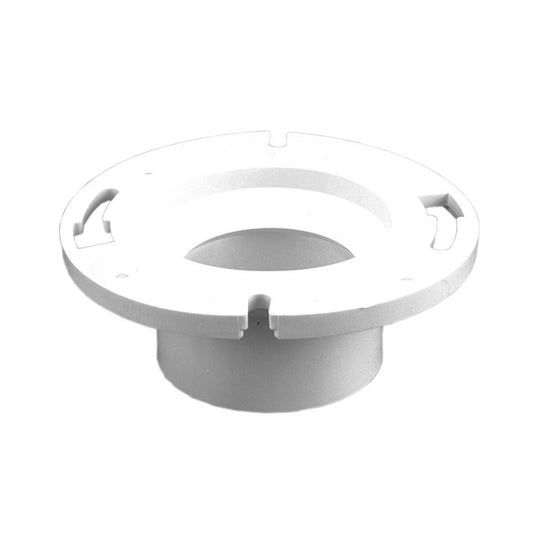 Low Profile Closet Flange, 4 x 3 in, Hub, PVC, SCH 40/STD