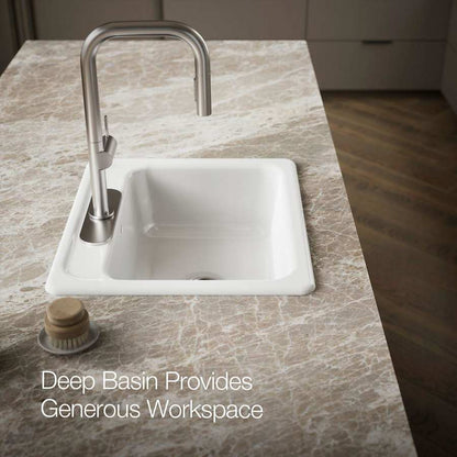 Mayfield 25" Single Basin Top-Mount Enameled Cast-Iron Kitchen Sink