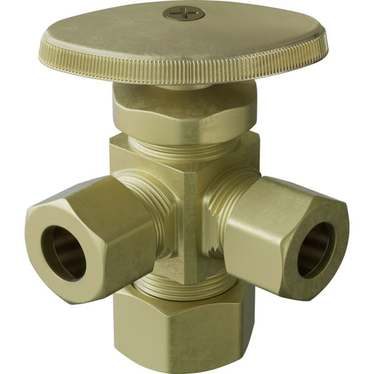 5/8" x 3/8" x 3/8" Dual Outlet Stop