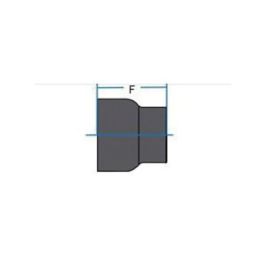 Reducer, 12 x 10 in, No Hub, Cast Iron