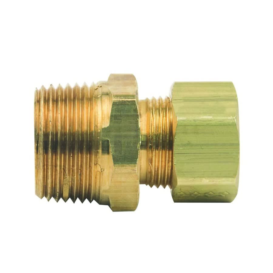 Union, 5/8 x 3/4 in, Comp x MNPT, Brass, Rough Brass, Domestic