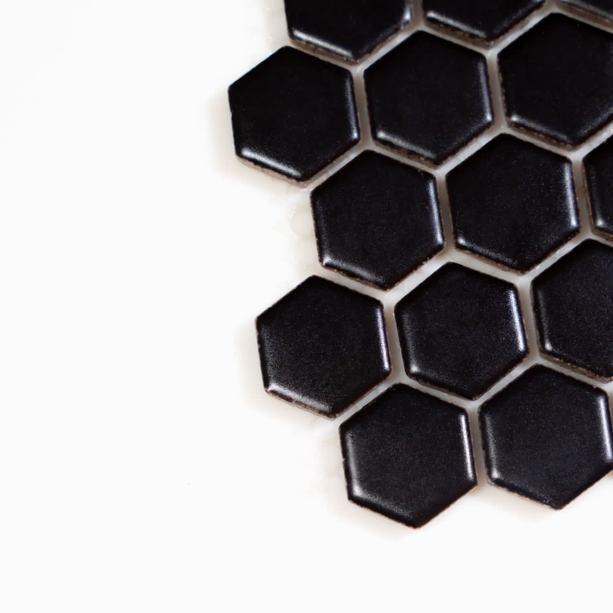1x1 Black Hexagon