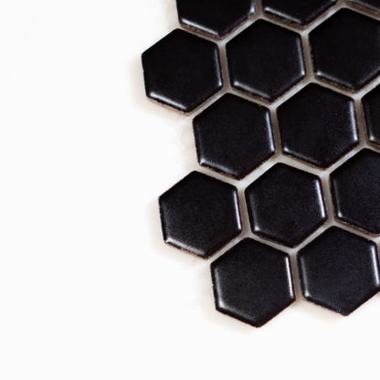 1x1 Black Hexagon