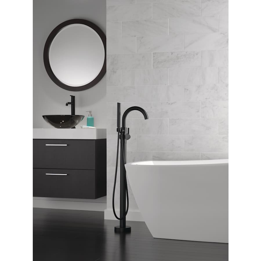 Trinsic Floor Mounted Tub Filler with Integrated Diverter and Hand Shower - Less Rough In