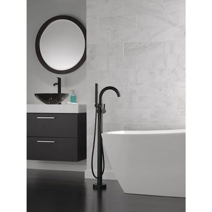 Trinsic Floor Mounted Tub Filler with Integrated Diverter and Hand Shower - Less Rough In
