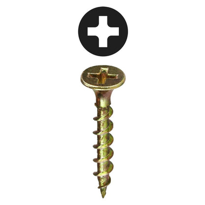 Wood Racket Screw, #6, 2-1/4 in L, Phillips Drive, Zinc Plated