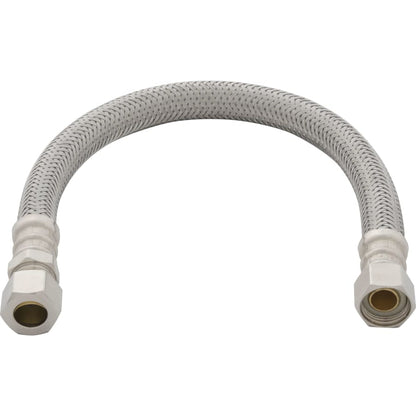 3/8" Male Comp x 3/8" Female Comp x 12" Braided Stainless Steel Sink Flexible Water Connector