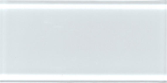 Color Wave Feather White Rectangle 2X12 Glossy