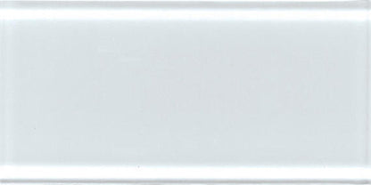 Color Wave Feather White Straight Joint 1X1 Glass
