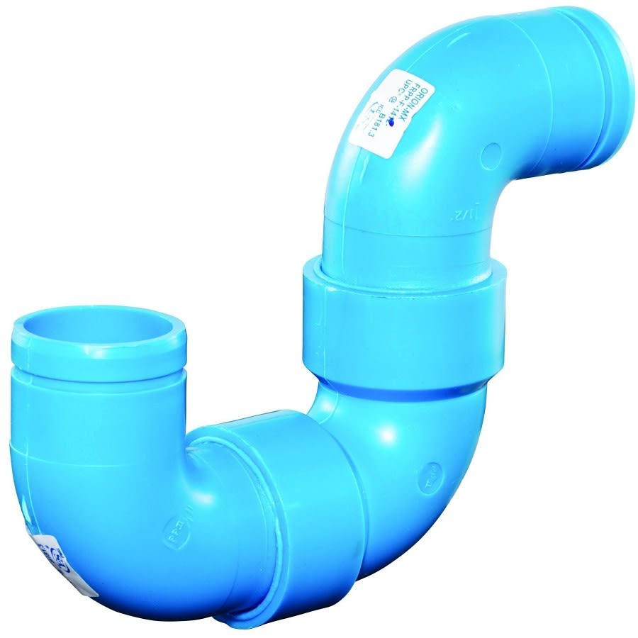 Blueline™ Acid Waste P-Trap, 1-1/2 in, Polypropylene