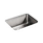 Undertone® Single Bowl Kitchen Sink, Under Mount, 23 x 17-1/2 in, 9-1/2 in Bowl Depth, 18 ga Satin Steel, Stainless