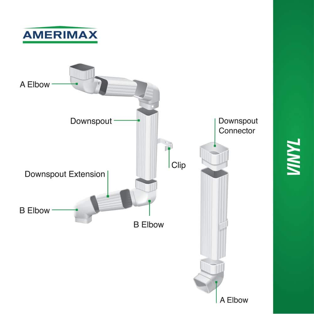 5 in. White Vinyl K-Style Gutter Connector