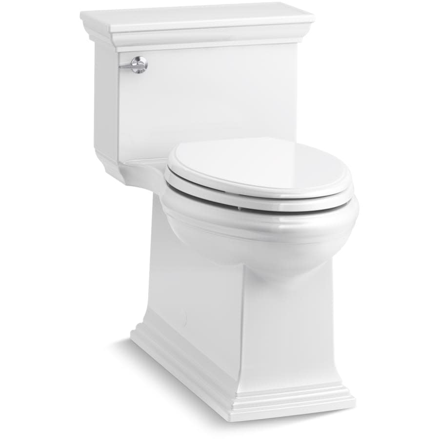 Memoirs 1.28 GPF Compact Elongated One-Piece Comfort Height Toilet with AquaPiston and Glenbury Quiet-Close Seat Included