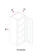 Wall Cabinet - 15"W x 42"H x 12"D Glass Door Only
