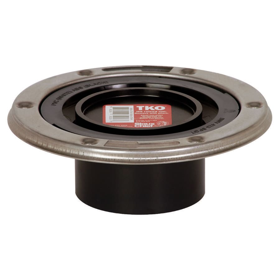 886 DWV Test Cap Metal Ring Closet Flange, 3 in, Hub, ABS