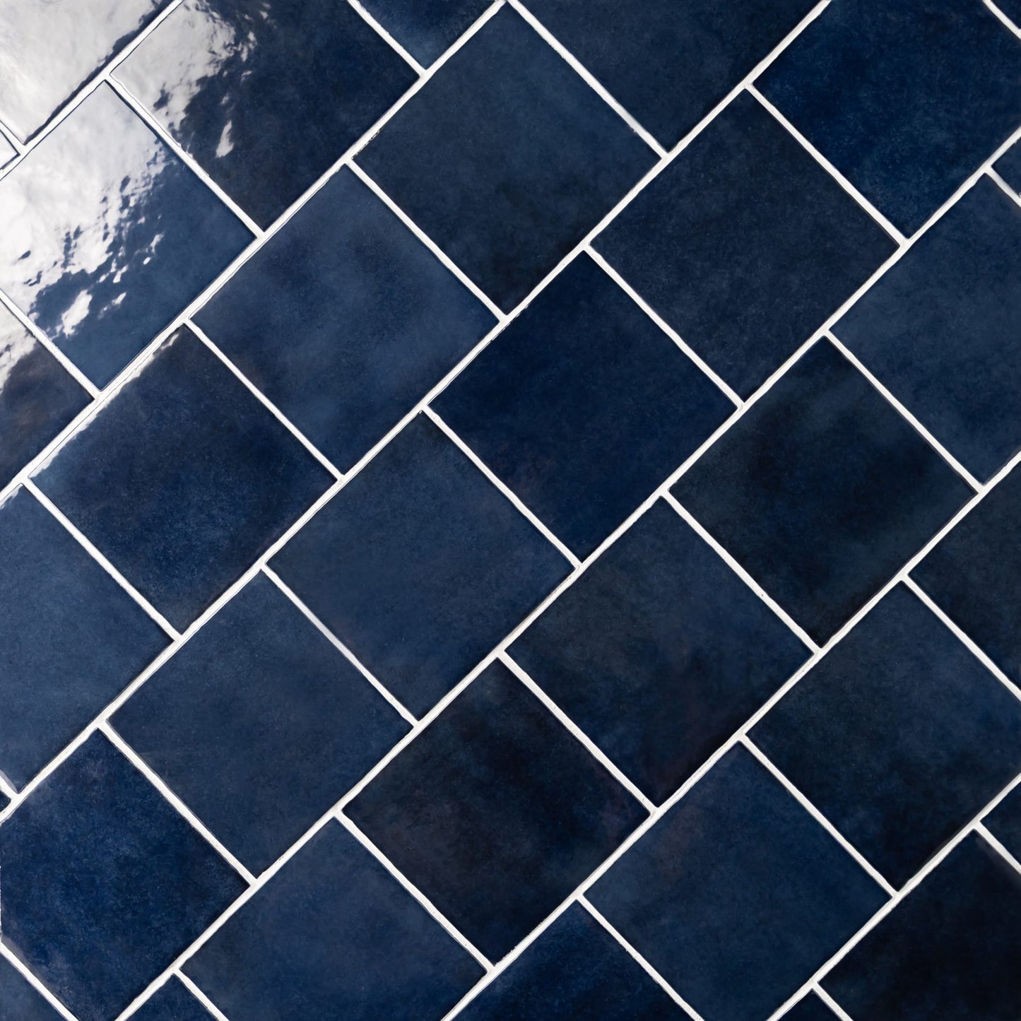 Cloé 5X5 Glossy Ceramic Tile in Blue