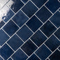 Cloé 5X5 Glossy Ceramic Tile in Blue