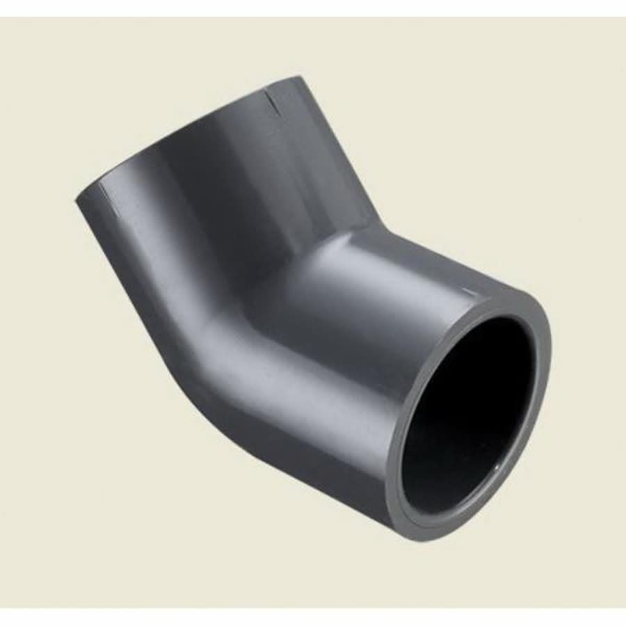 45 deg Elbow, 1 in, Socket, SCH 80/XH, PVC