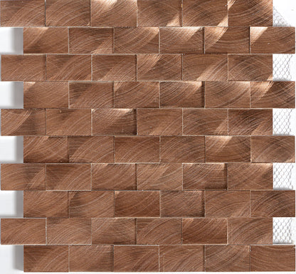Structure Copper Brick 1/2X1 Satin