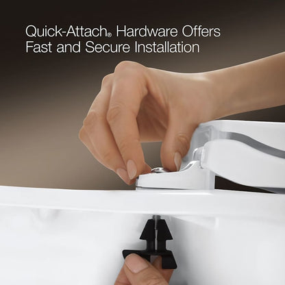 Brevia Q2 Round Closed-Front Toilet Seat with Quick-Release and Quick-Attach Hinges
