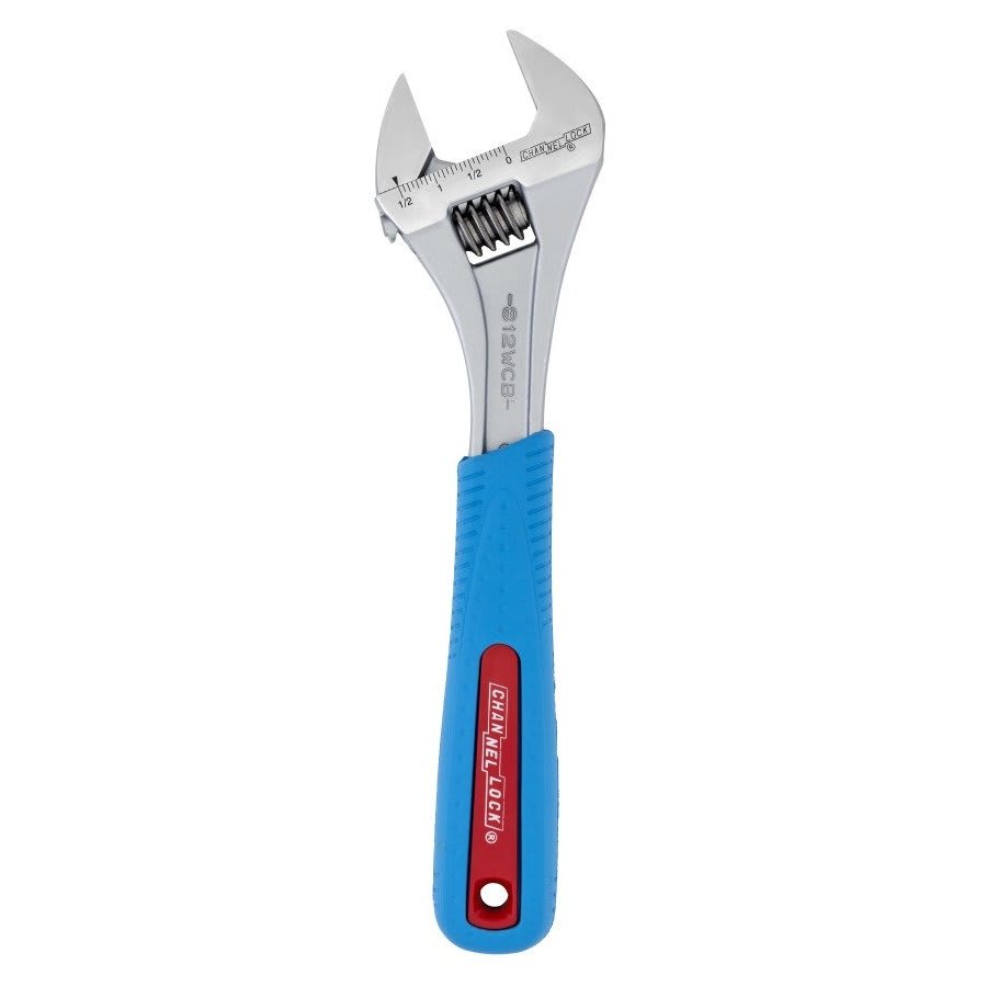 12 in, Adjustable Wrench, 1-1/2 in Wide, Chrome, Code Blue®