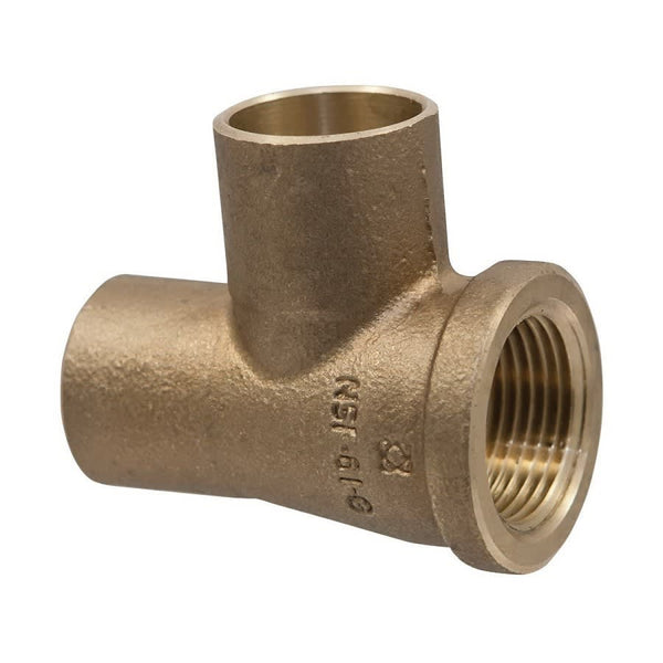 Tee, 1 in, C x FNPT x C, Copper